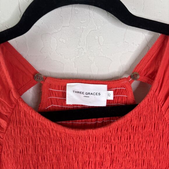 Three Graces London Red Mini Dress - Picture 8 of 9